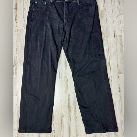 Levis 569 Jeans Mens 40x32 Black Denim Straight Leg Casual Preppy - Picture 4 of 10